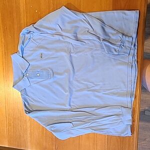 Lacoste long sleeve polo light blue size 6 (XL)